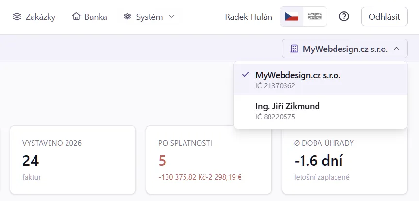 Přepínač dodavatele
